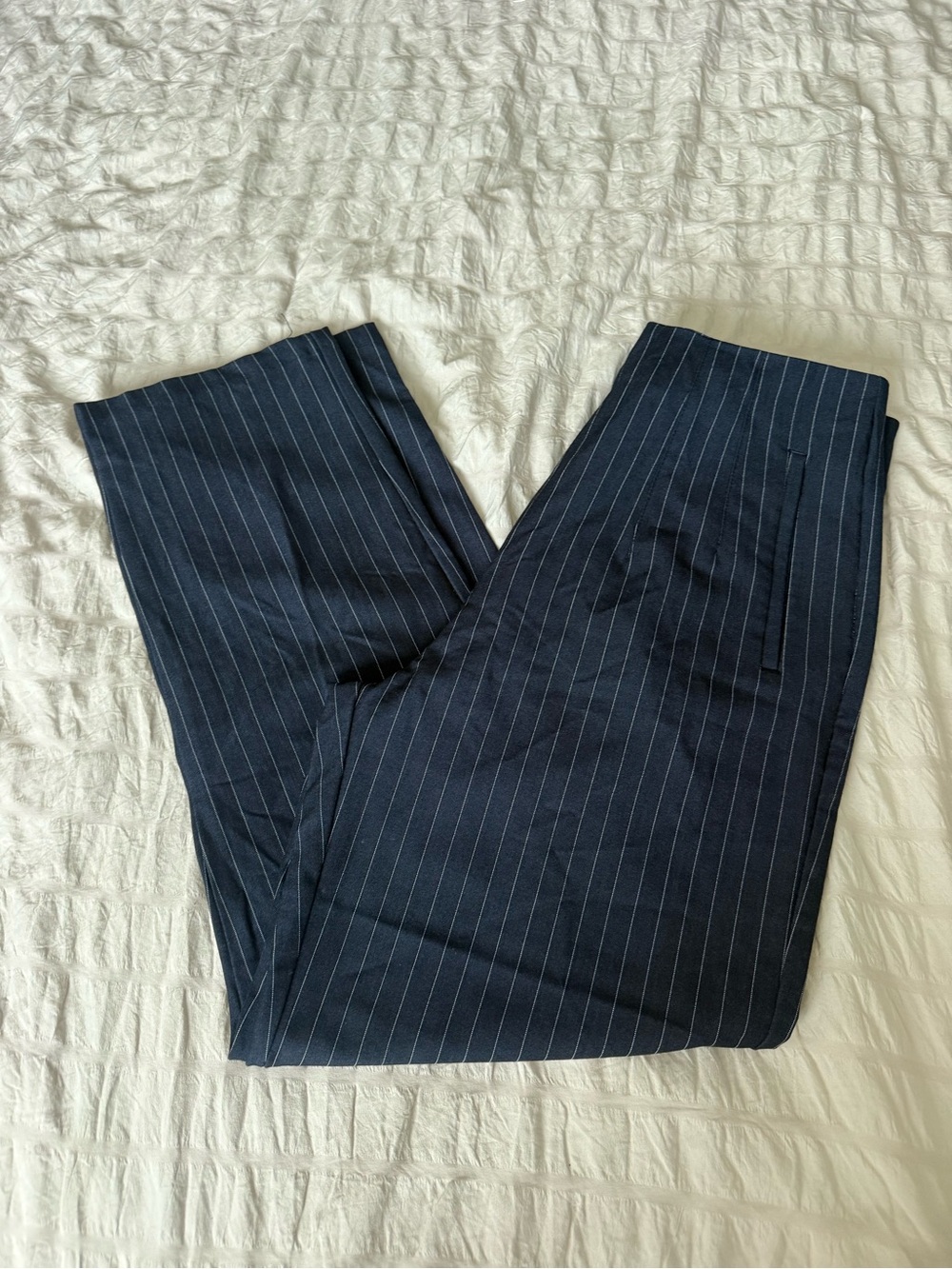 J. Crew Navy Pinstripe Women's Trousers